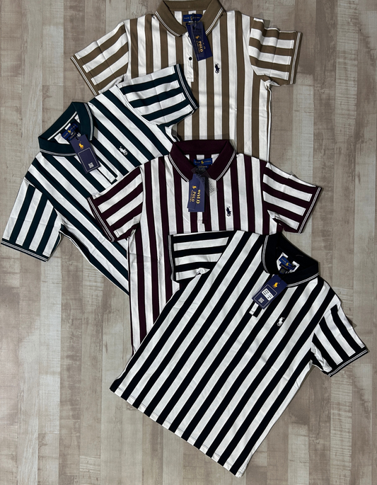 Premium Quality 100% Cotton Jacquard Lycra Polo T-Shirts (GSM 190 - 200)
