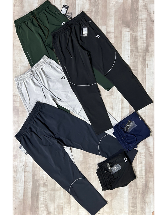 ActiveFit – Imported Ns Parachute Lycra | 145 GSM | 15% Lycra | Piping Design | Side Zip Pockets | Regular Hem | Lower / Track Pant - B2BZONE