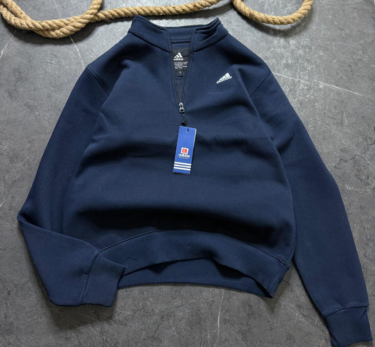 Premium Quality 3 Thread Cotton Fleece Half Zipper Sweat-Shirt (GSM 350)