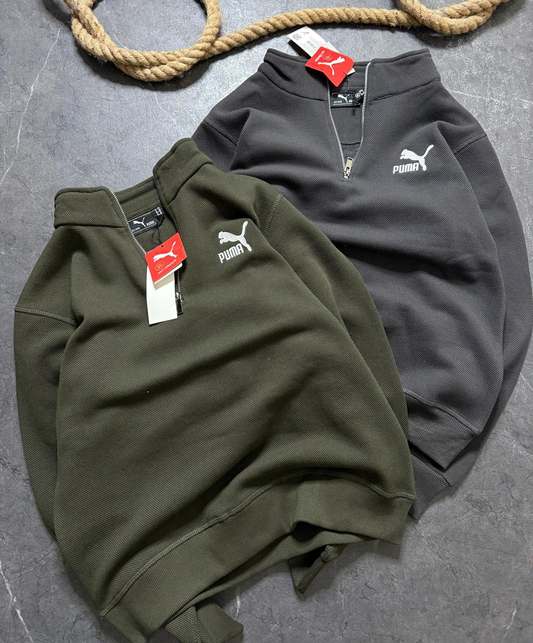 Premium Cotton Matty Fleece Half Zipper Sweatshirt (GSM 350)