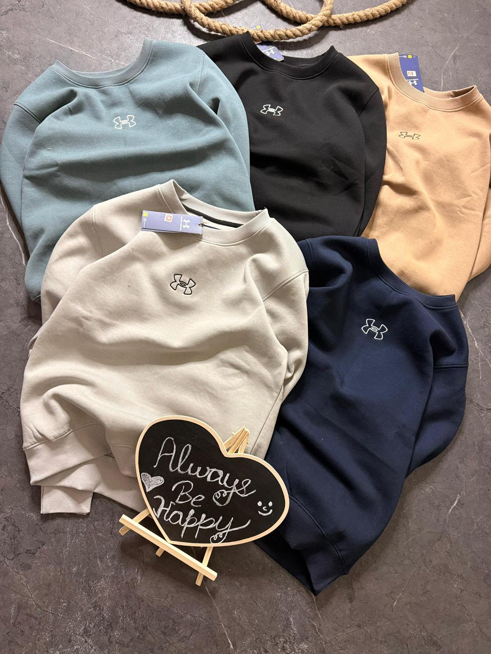 Premium Quality 3 Thread Cotton Fleece Round Neck Sweatshirt (GSM 350)