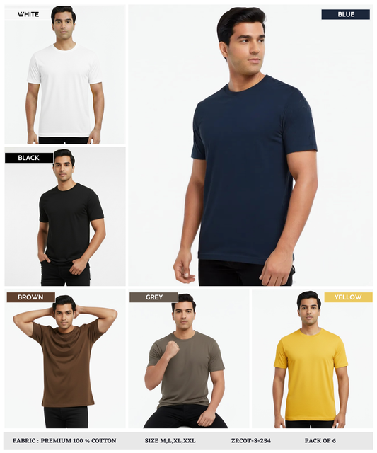 Premium Quality 100% Cotton Lycra T-Shirts (GSM 220)