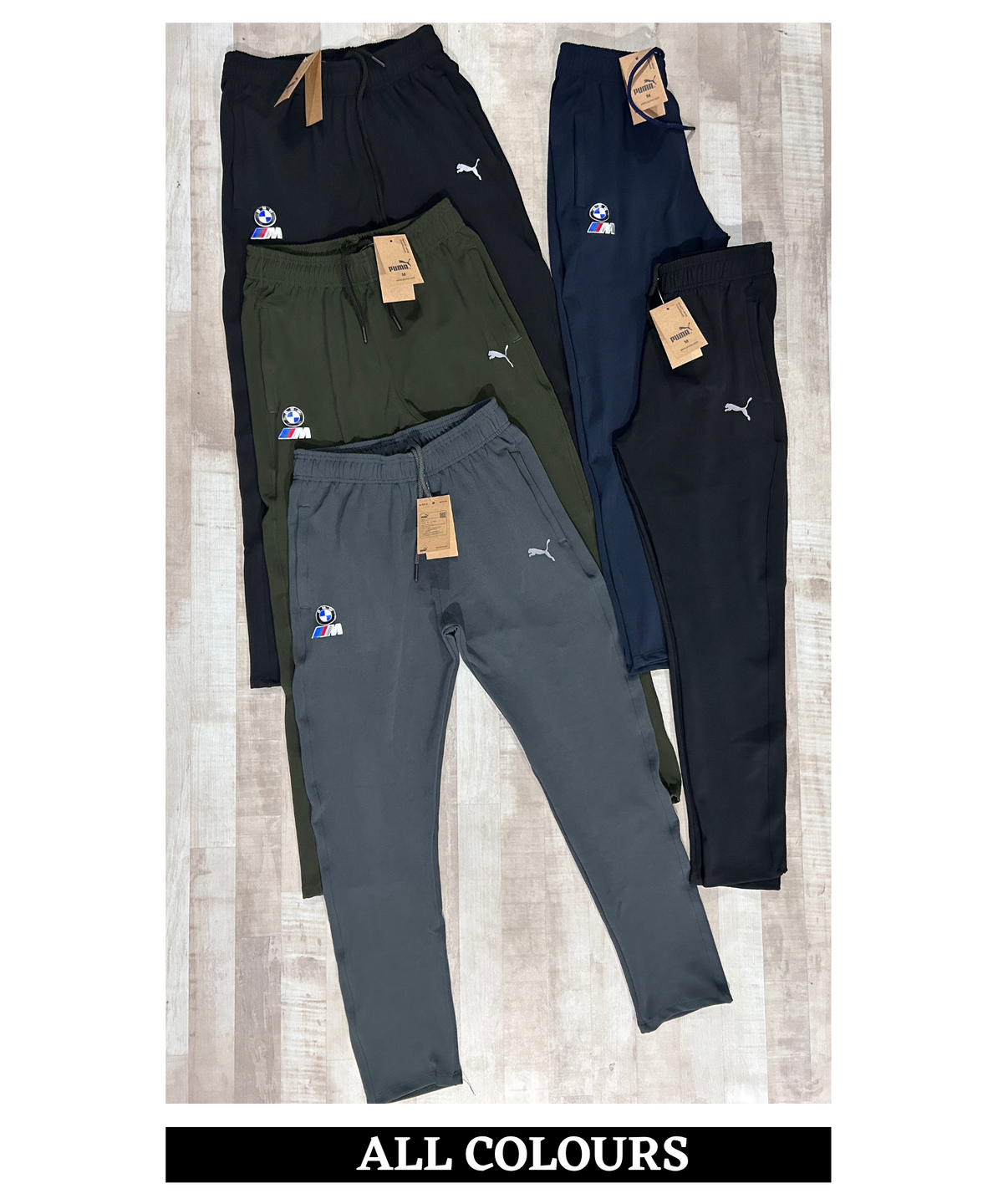 Imported Dobby Lycra TrackPant with Dual Branding Logo | GSM 250 | Slim Fit