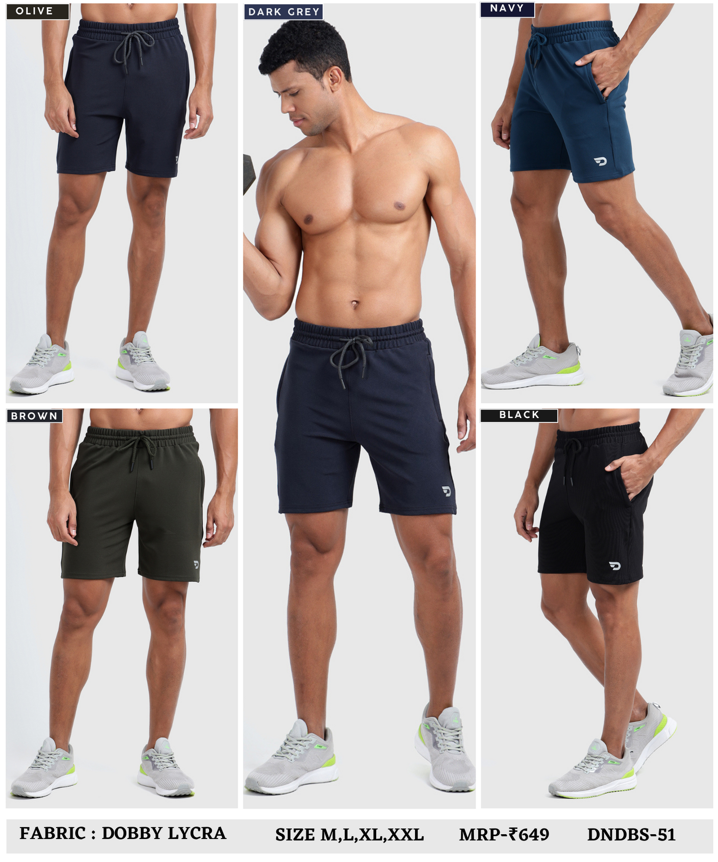 Maxmotion Shorts - Imported Dobby Lycra Shorts (GSM 250)
