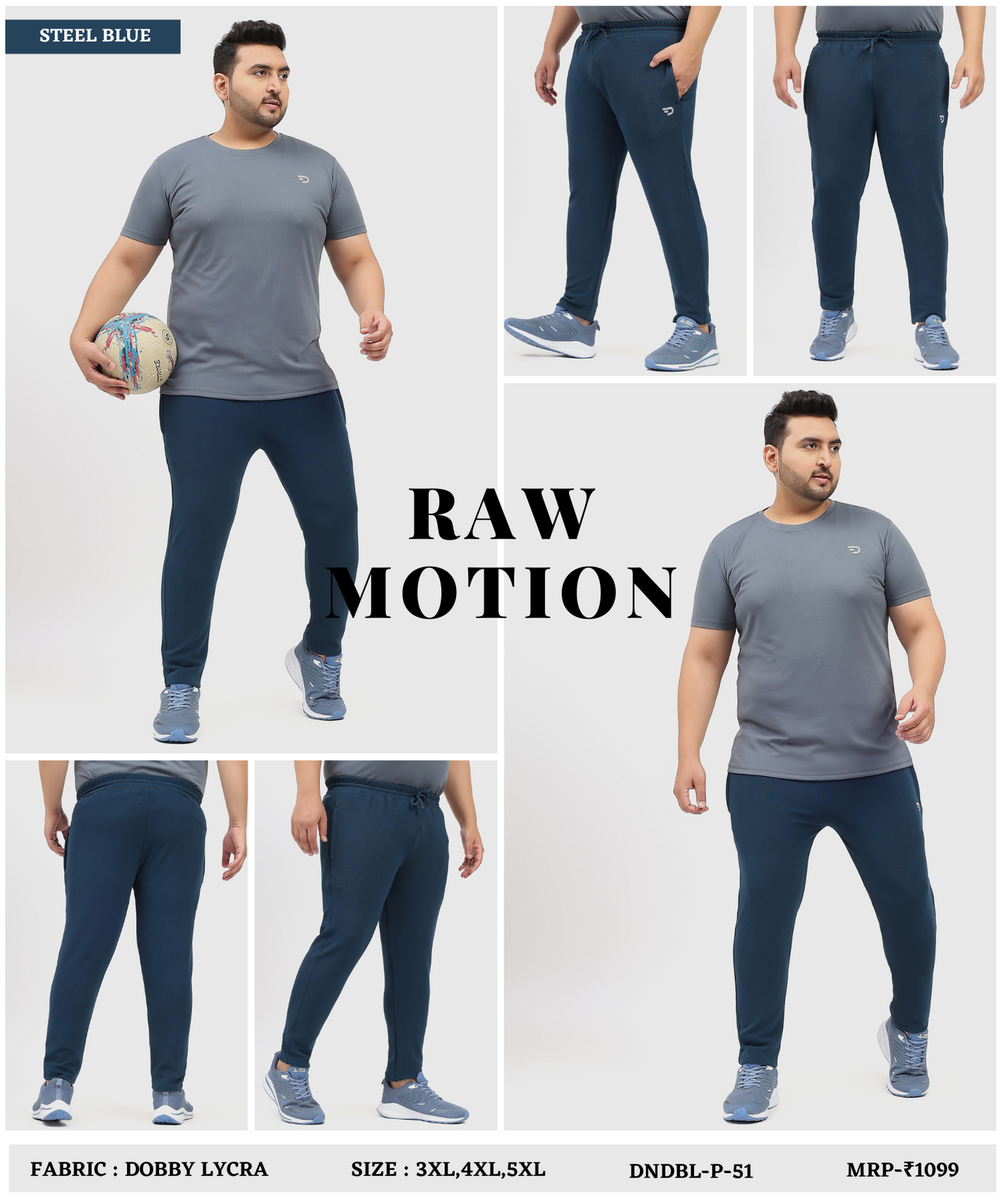CoreFit Trackpant – Imported Dobby Plus Size Lower Lycra (280 GSM)