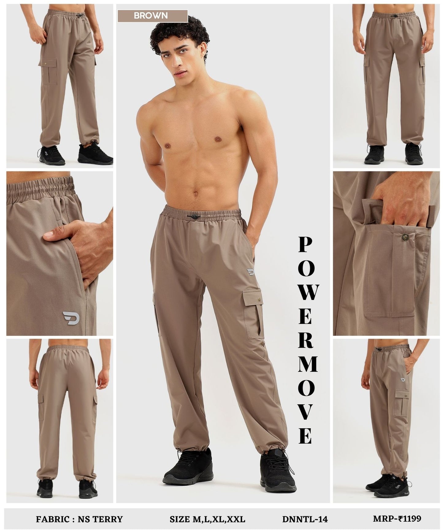 Utility Cargo Joggers - Imported Ns Terry Lycra Over Size Lower (GSM 180-190)
