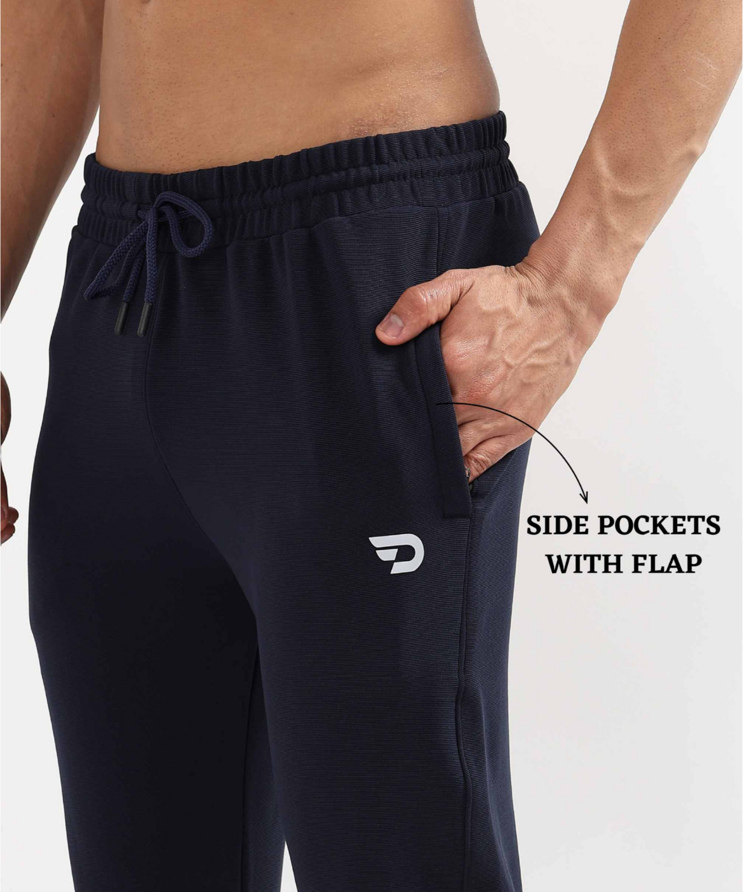 Essential Zip Trackpant – Imported Dobby Lycra |280 GSM| Regular Fit
