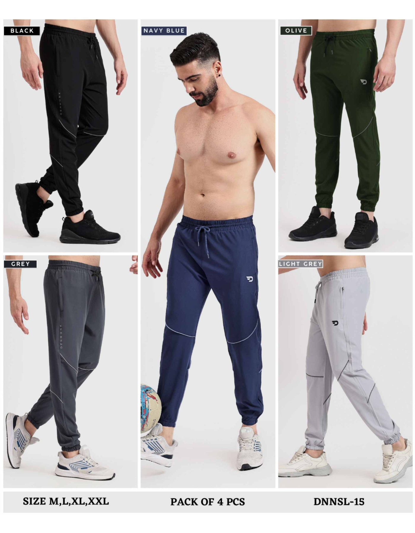 Everyday Stretch Track Pants - Imported Ns Parachute Lycra Trackpant (20% Lycra 145 GSM)