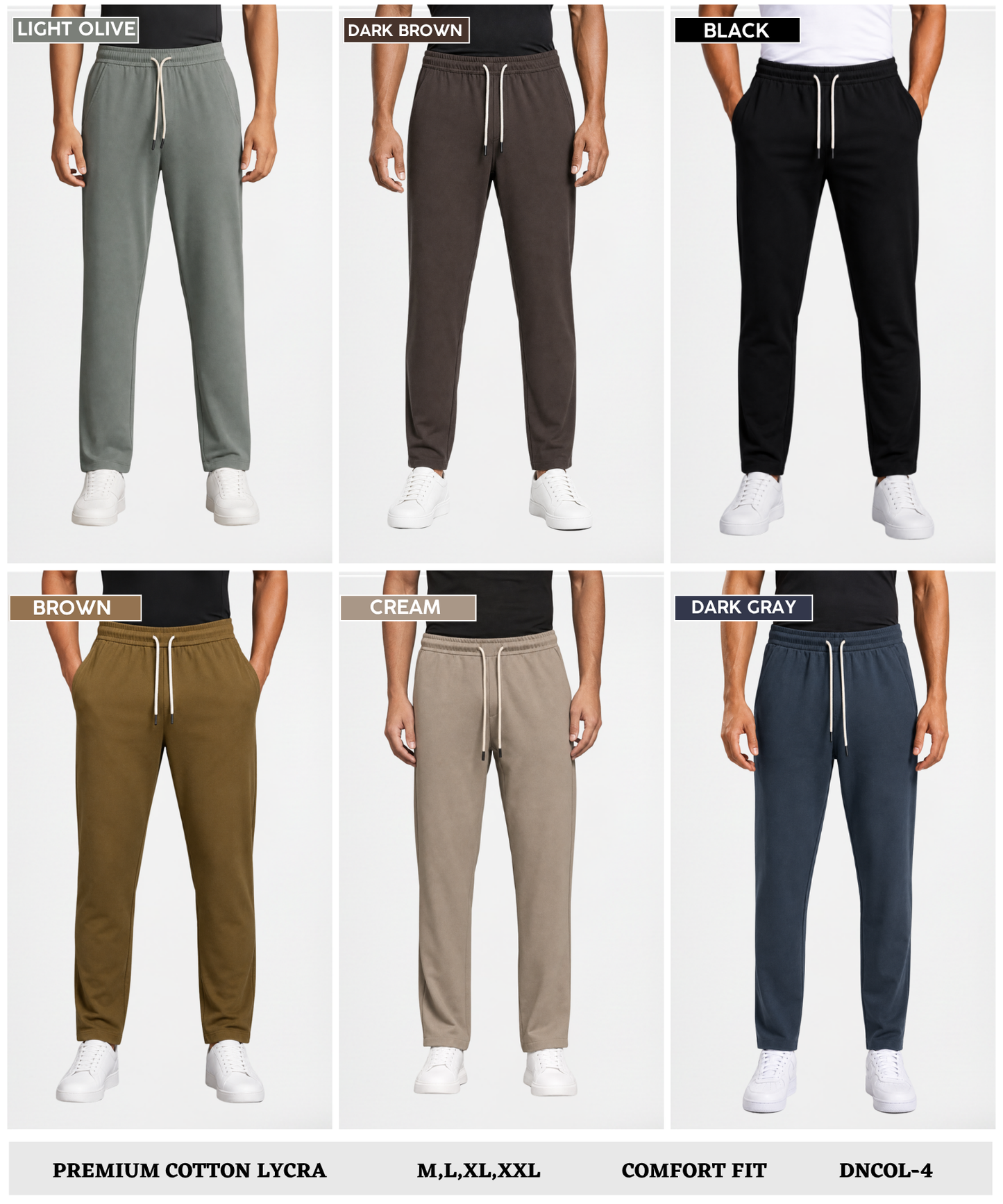 Premium Cotton Blend Casual Track Pants for Men | Comfort Fit TrackPant