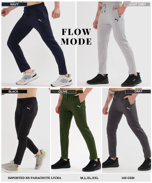 Imported Ns Parachute Lycra Trackpants (15% Lycra 145 GSM)