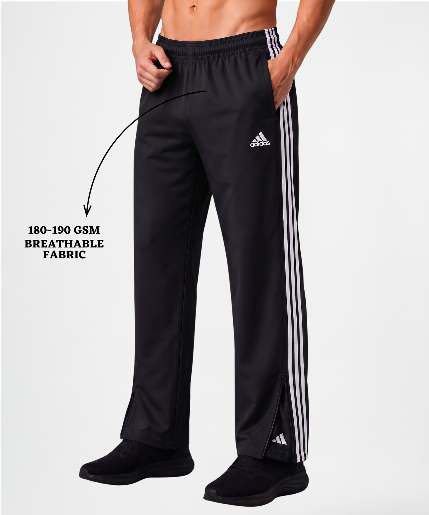 Imported Ns Terry Lycra Lower (GSM 180) Straight Cut-Boot Cut