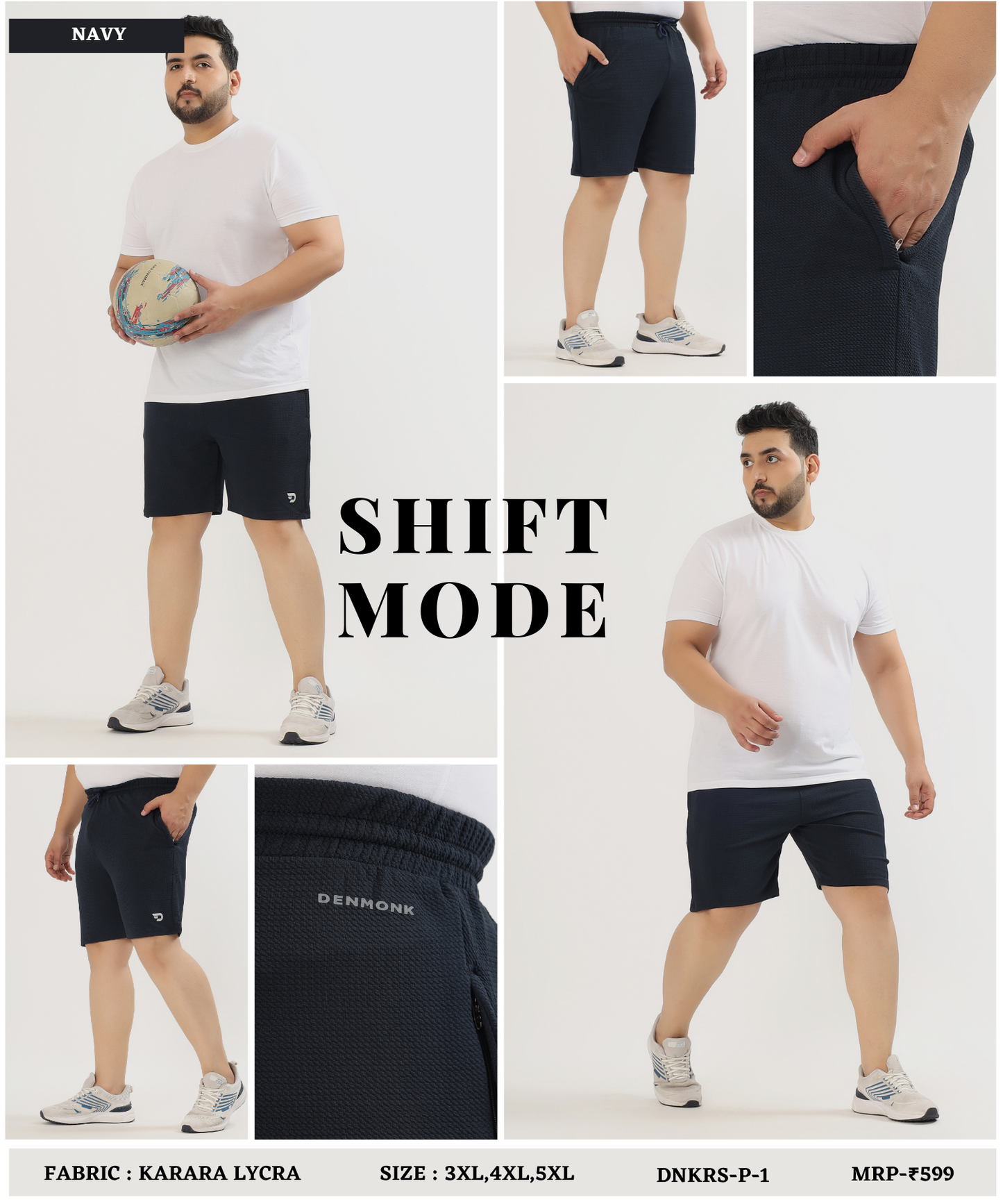 KararaFlex Plus Size Shorts – Imported Karara Lycra (250 GSM)