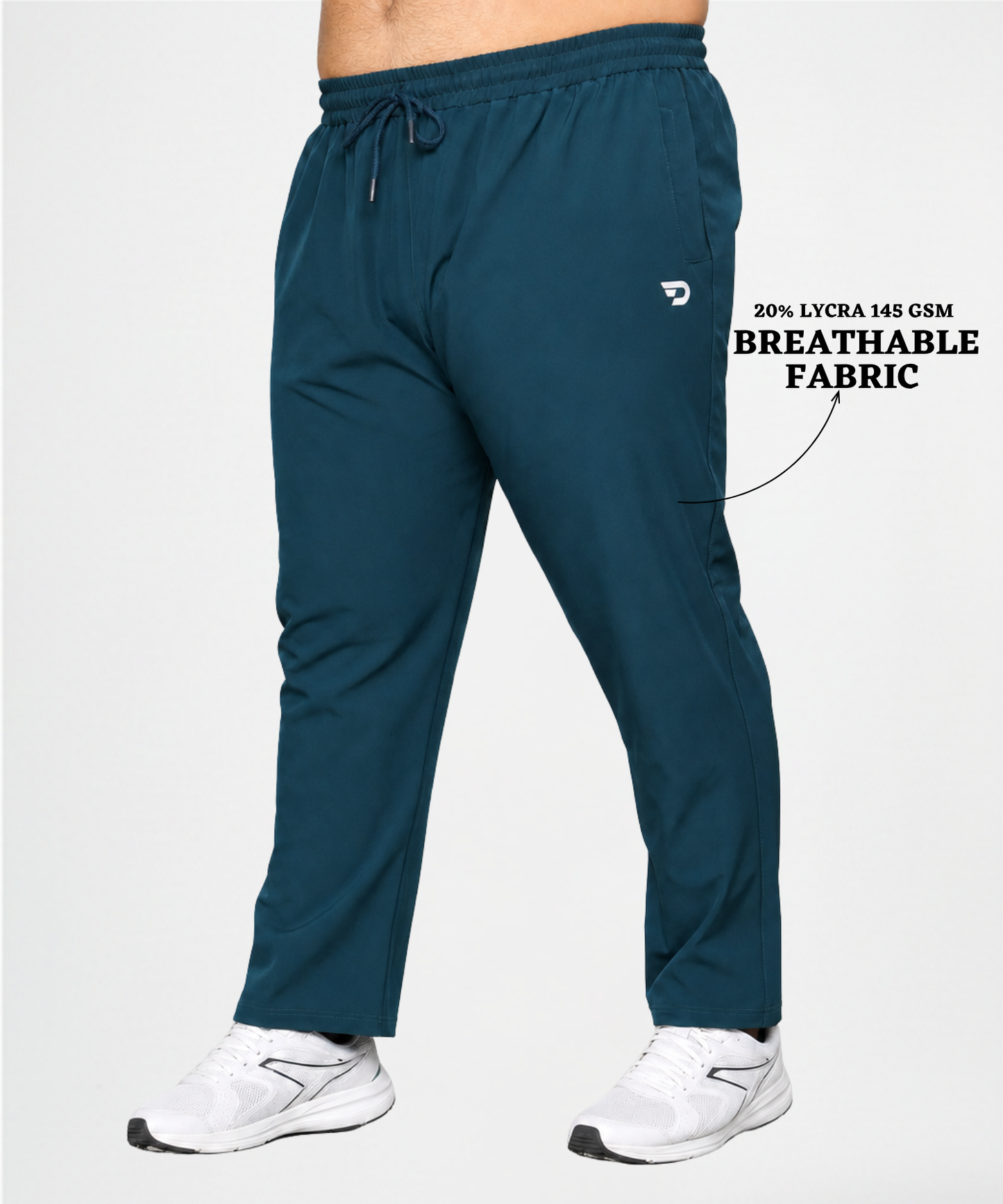 ActiveFlex Trackpant  – Imported Ns Parachute Lycra Plus Size Lower| 145 GSM, 20% Lycra | Regular Fit