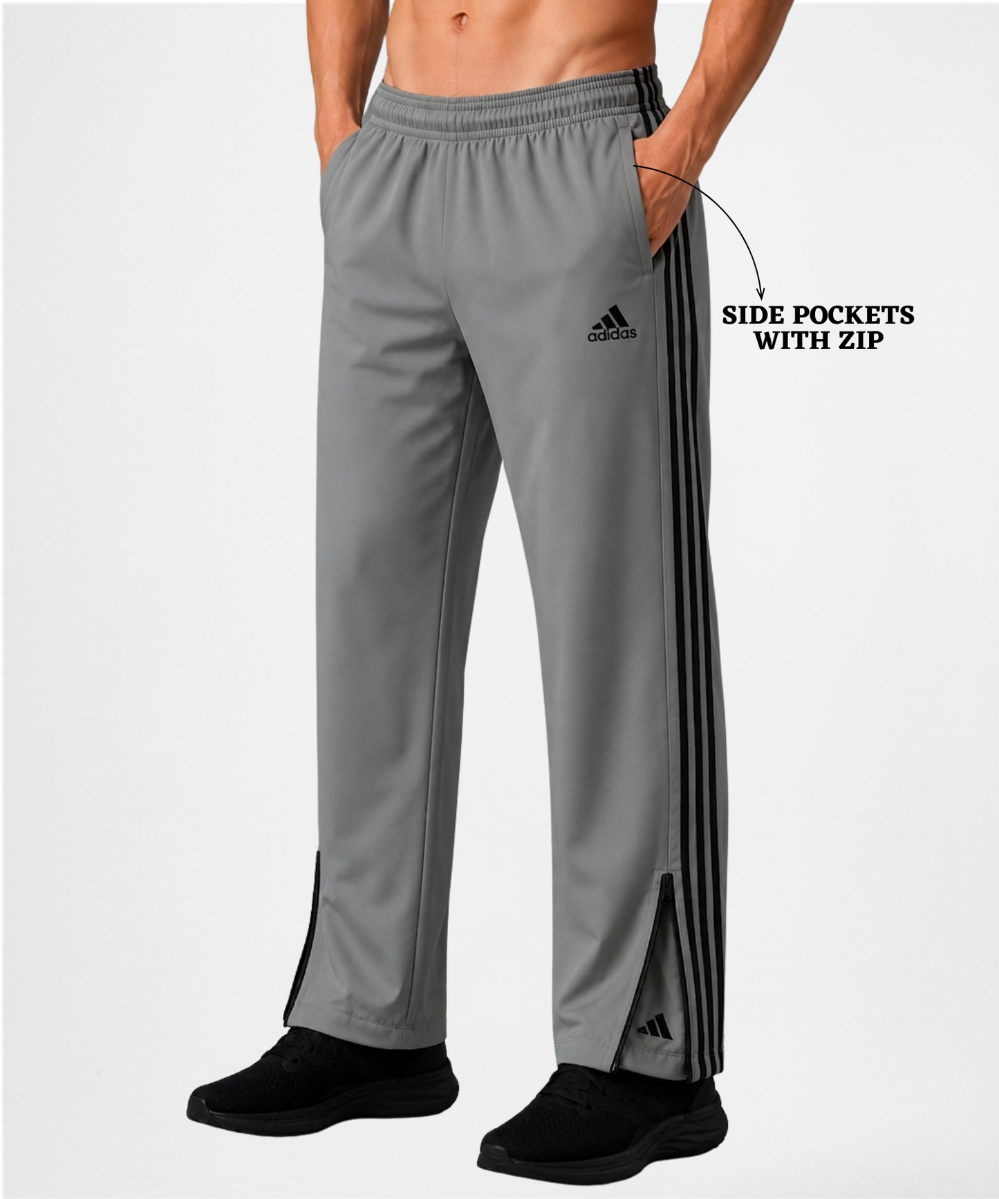 Imported Ns Terry Lycra Lower (GSM 180) Straight Cut-Boot Cut