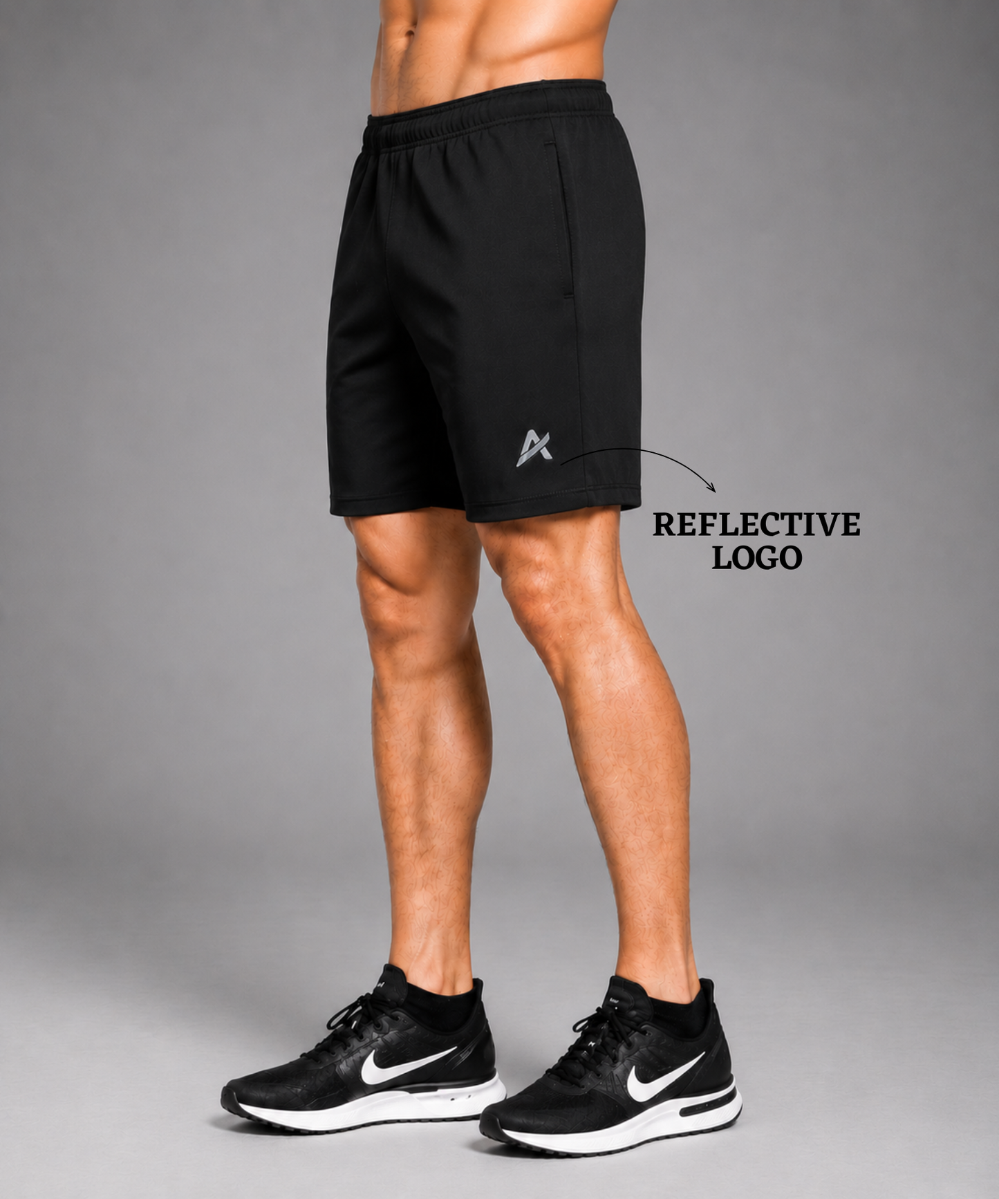 ATHVIX by Denmonk Premium 4-Way Lycra Shorts | 250 GSM | Regular Fit | Stretchable Quick-Dry Activewear for Men
