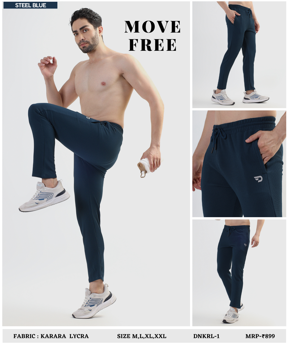 ActivePro Trackpant  – Imported Karara Lycra | 250 GSM | Slim Fit