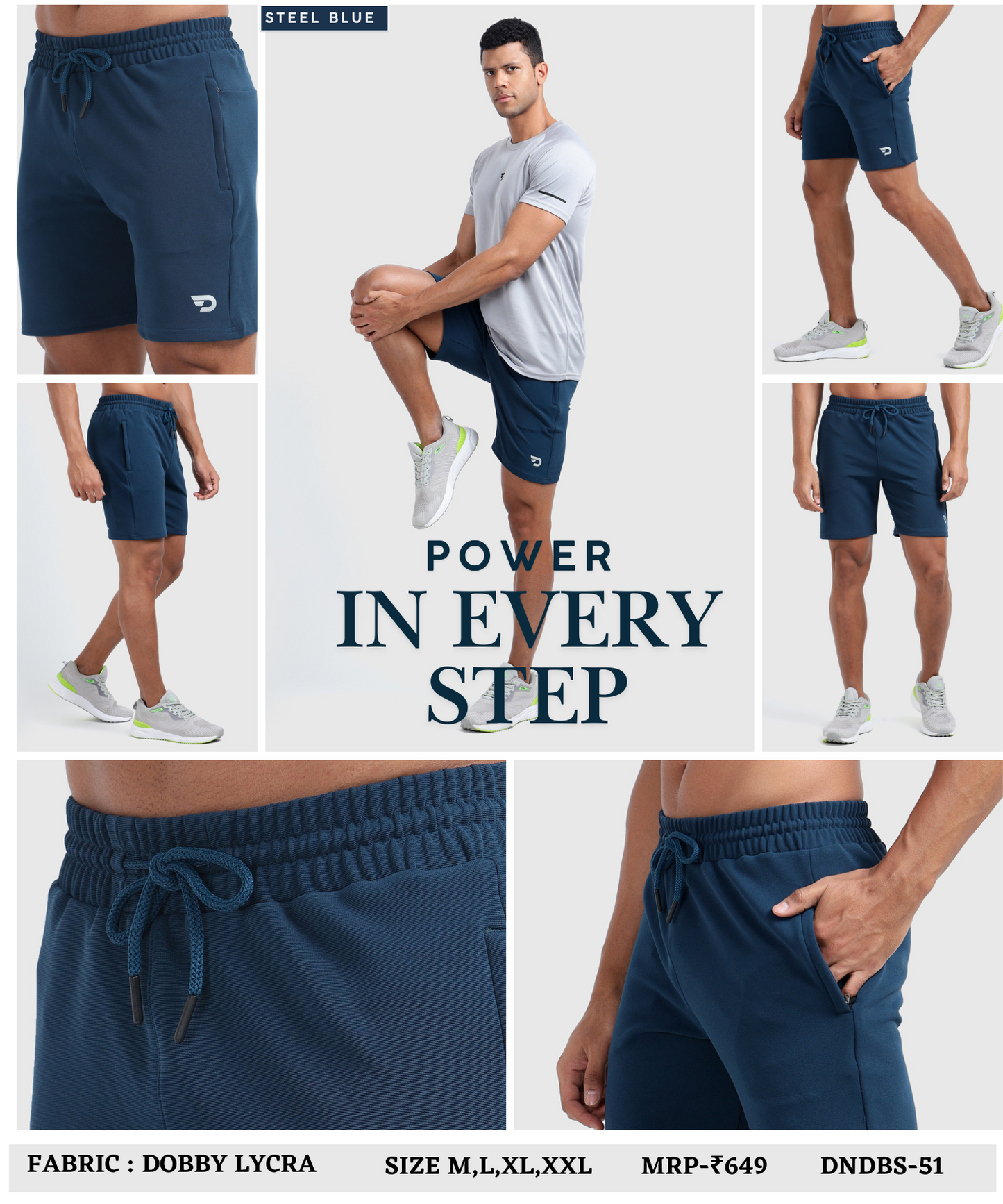 Maxmotion Shorts - Imported Dobby Lycra Shorts (GSM 250)
