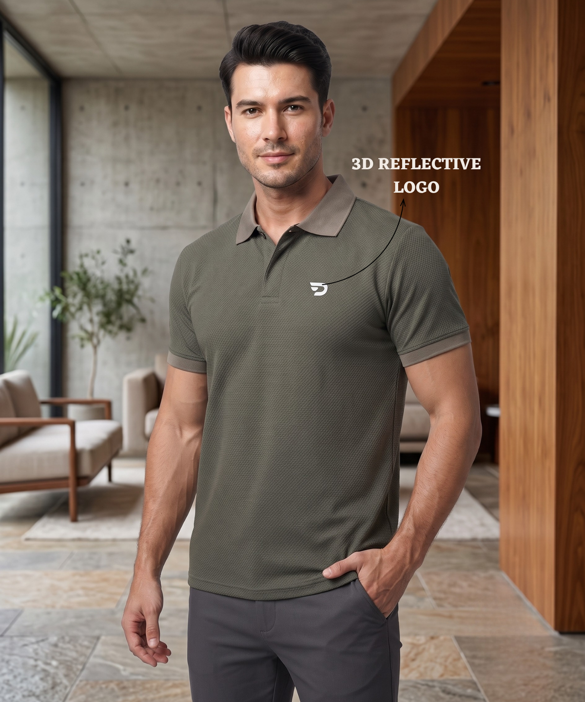 Men's Imported Jacquard Polo T-Shirt Half Sleeves | 220 GSM | Regular Fit
