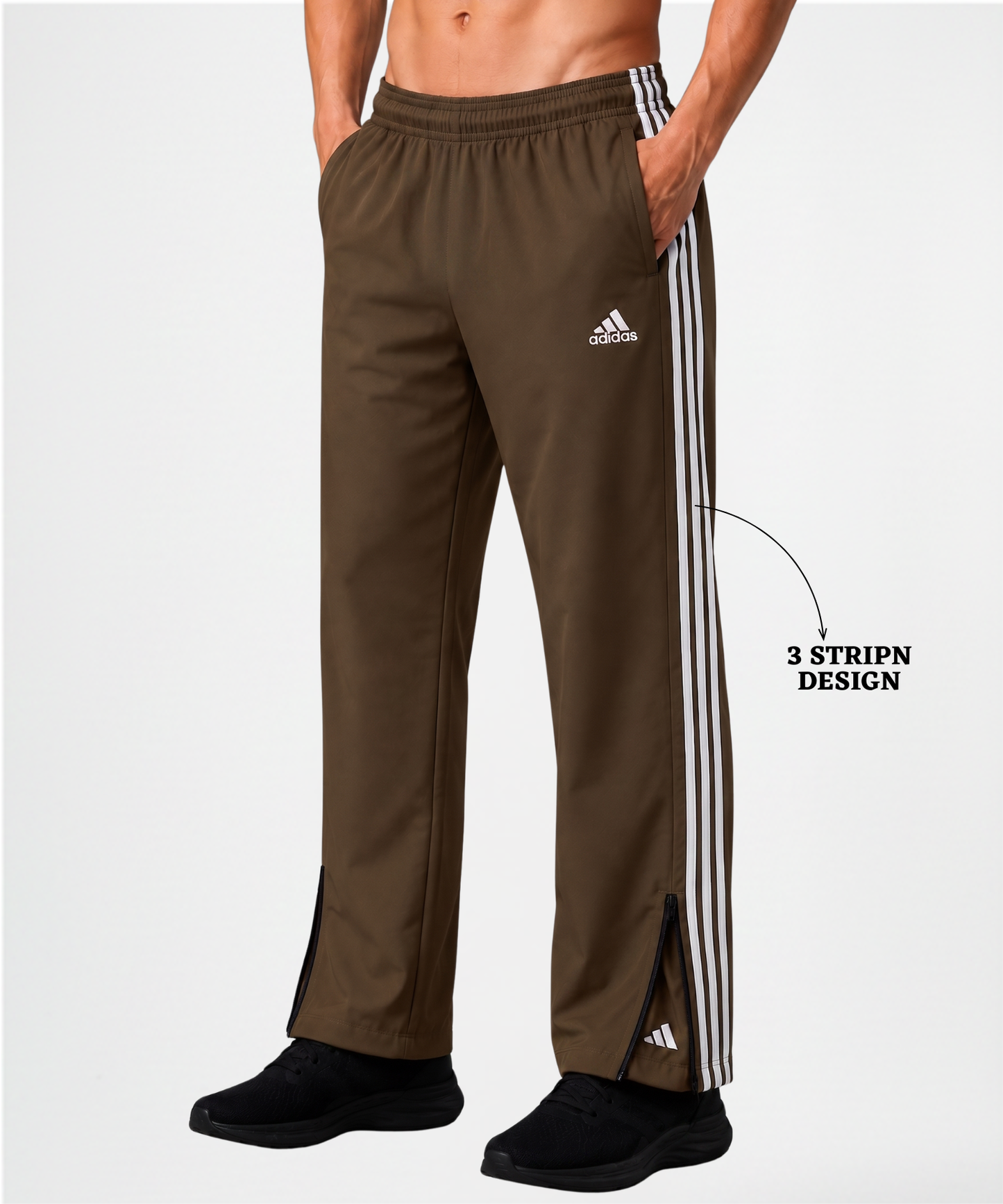 Imported Ns Terry Lycra Lower (GSM 180) Straight Cut-Boot Cut