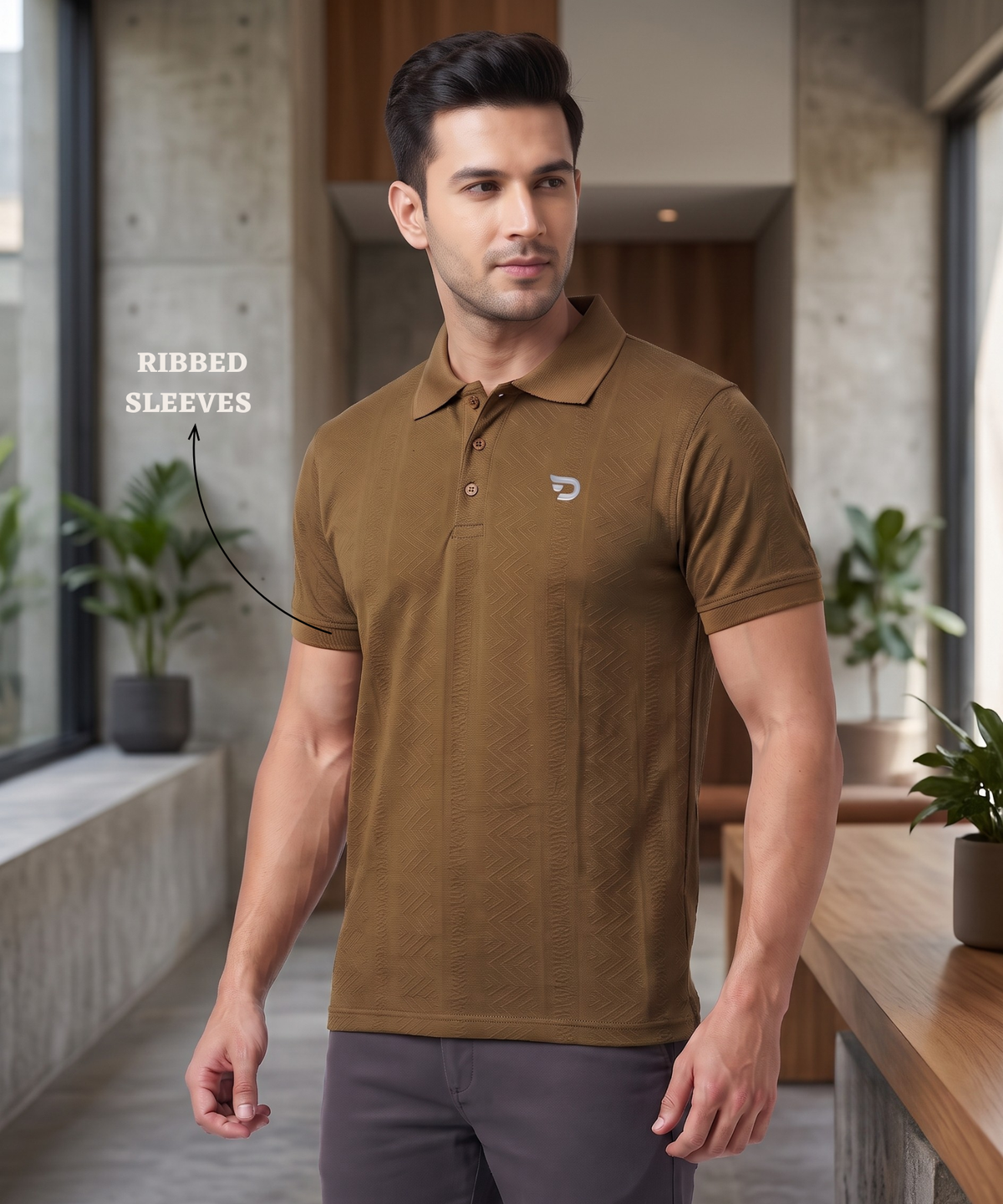 Men's Imported Jacquard Polo T-Shirt Half Sleeves | 220 GSM | Regular Fit