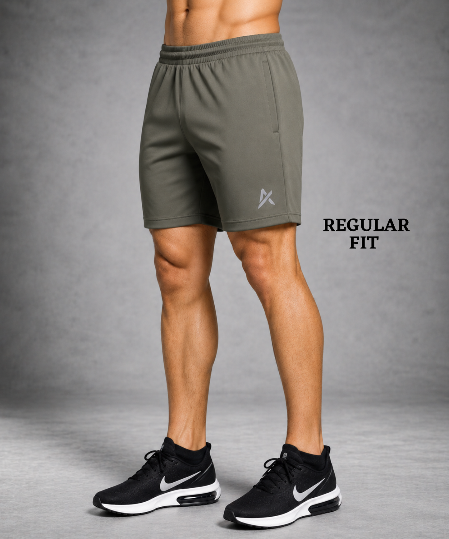 ATHVIX by Denmonk Premium 4-Way Lycra Shorts | 250 GSM | Regular Fit | Stretchable Quick-Dry Activewear for Men