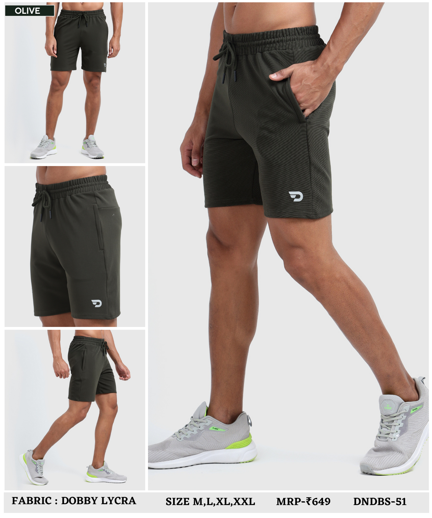 Maxmotion Shorts - Imported Dobby Lycra Shorts (GSM 250)