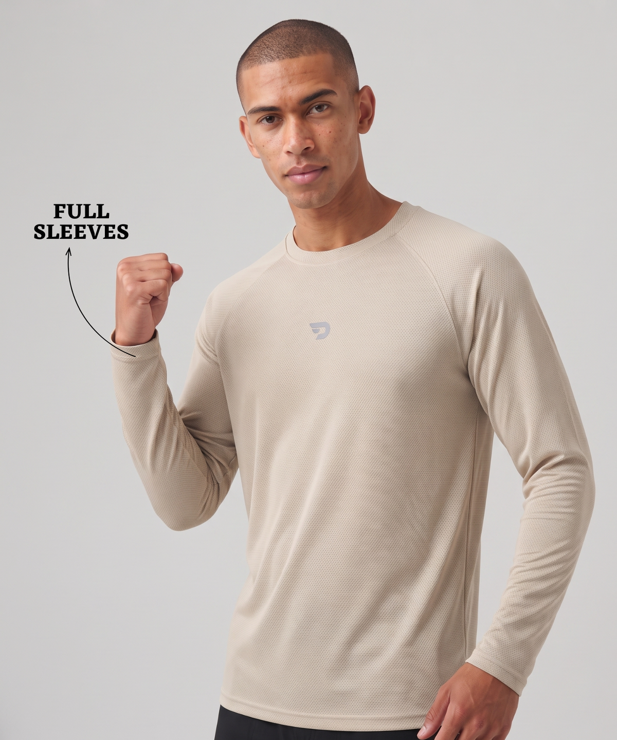 Denmonk Men's Imported Micro Bird Eye Raglan Full Sleeve T-Shirt | 180 GSM | Regular Fit