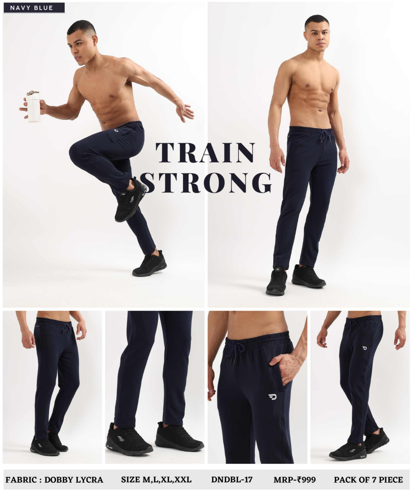 Essential Zip Trackpant – Imported Dobby Lycra |280 GSM| Regular Fit
