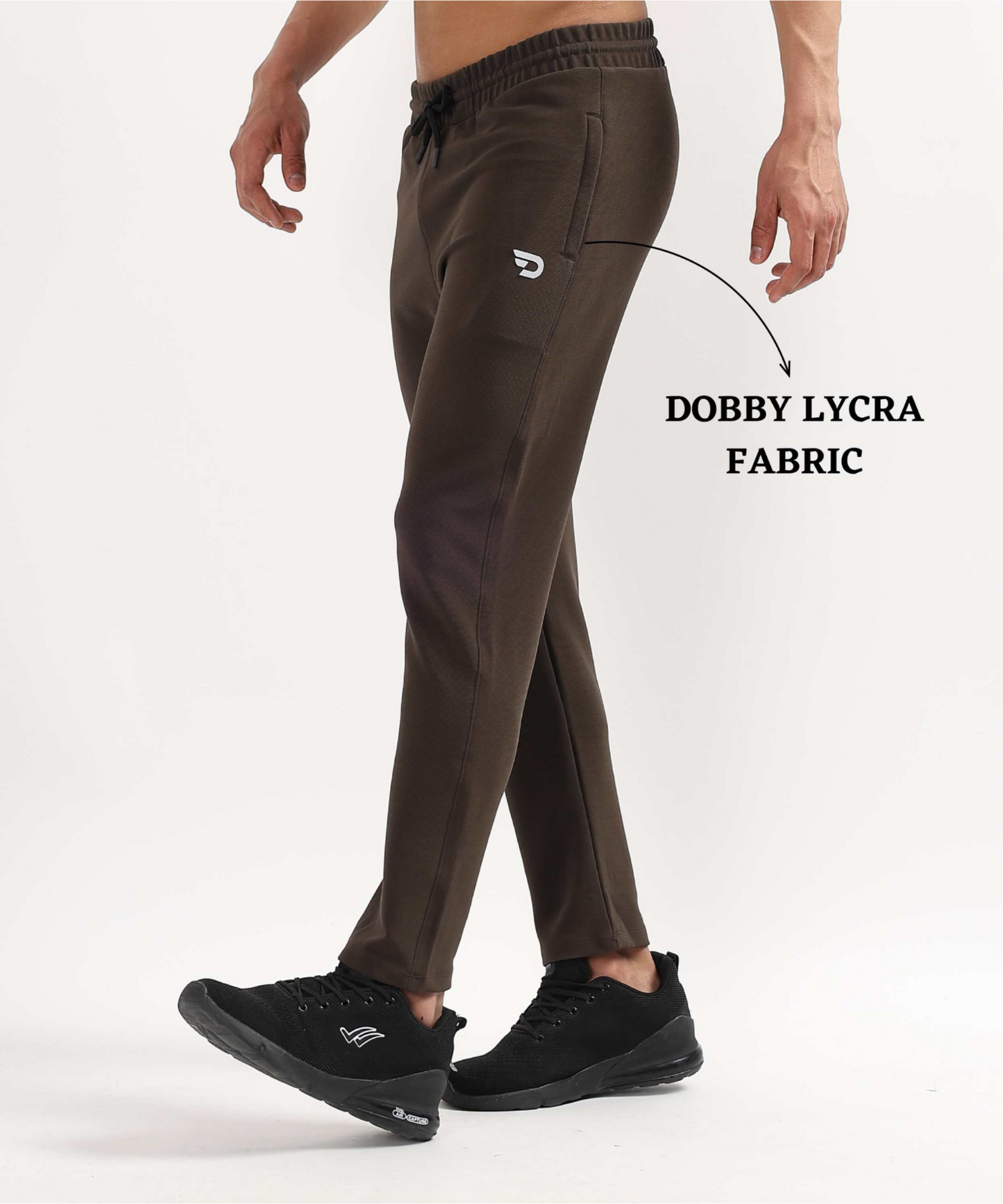 Essential Zip Trackpant – Imported Dobby Lycra |280 GSM| Regular Fit