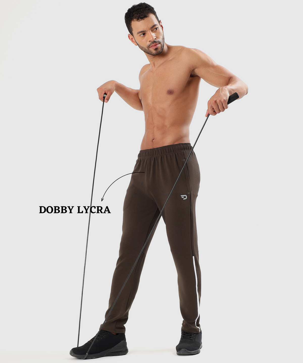 Stripe Trackpant  - Imported Dobby Lycra | GSM 280 | Ankle Fit