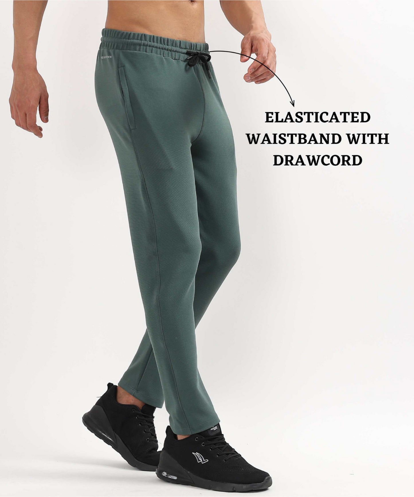 Essential Zip Trackpant – Imported Dobby Lycra |280 GSM| Regular Fit