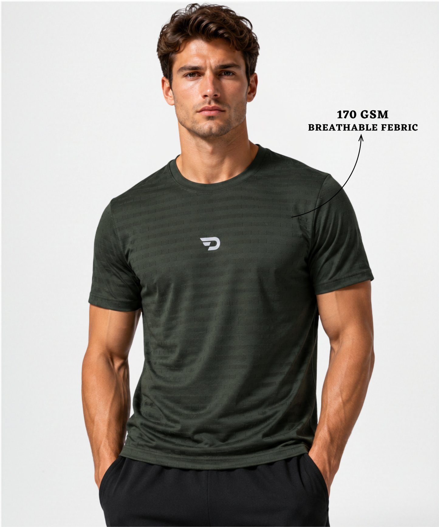 Men's Premium Imported Mesh Lycra Sports T-Shirt | 170 GSM Lightweight Fabric